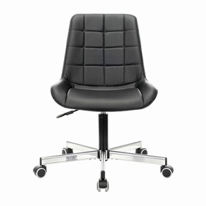Офисное кресло Brabix Deco MG-316 (без подлокотников, пятилучие серебристое, экокожа, черное) 532080 в Петропавловске-Камчатском