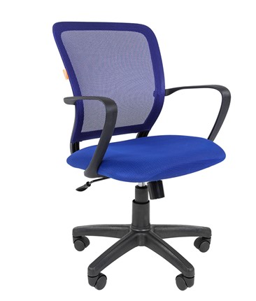 Компьютерное кресло CHAIRMAN 698 black TW-05, ткань, цвет синий в Петропавловске-Камчатском - изображение