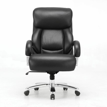 Кресло компьютерное Brabix Premium Pride HD-100 (натуральная кожа, черное) 531940 в Петропавловске-Камчатском - изображение