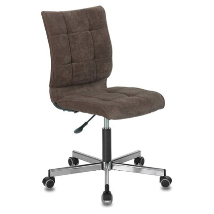 Офисное кресло Brabix Stream MG-314 (без подлокотников, пятилучие серебристое, ткань, коричневое) 532393 в Петропавловске-Камчатском - изображение
