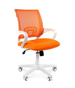 Компьютерное кресло CHAIRMAN 696 white, ткань, цвет оранжевый в Петропавловске-Камчатском