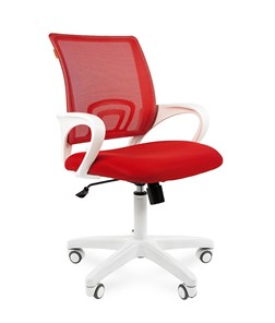 Офисное кресло CHAIRMAN 696 white, ткань, цвет красный в Петропавловске-Камчатском