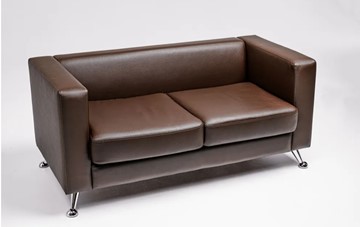 Комплект мебели Альбиони коричневый кожзам  диван 2Д + кресло в Петропавловске-Камчатском - предосмотр 2
