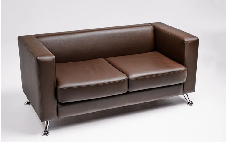 Комплект мебели Альбиони коричневый кожзам  диван 2Д + кресло в Петропавловске-Камчатском - изображение 2