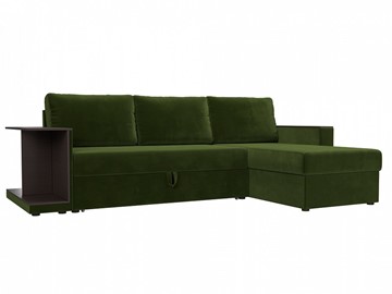 Угловой раскладной диван Атланта С, Зеленый (микровельвет) в Петропавловске-Камчатском