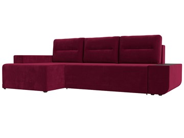 Угловой диван для гостиной Чикаго, Бордовый (микровельвет) в Петропавловске-Камчатском
