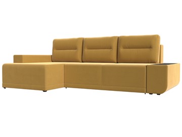 Угловой раскладной диван Чикаго, Желтый (микровельвет) в Петропавловске-Камчатском