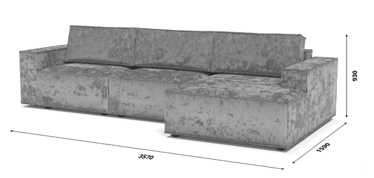 Угловой диван Лофт 357х159х93 (НПБ/Еврокнижка) в Петропавловске-Камчатском - изображение 8