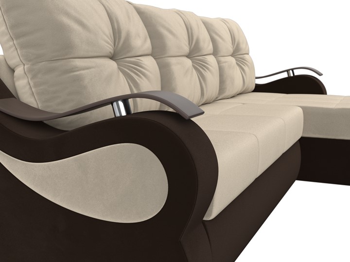 Угловой диван Меркурий, Бежевый/коричневый (вельвет) в Петропавловске-Камчатском - изображение 3