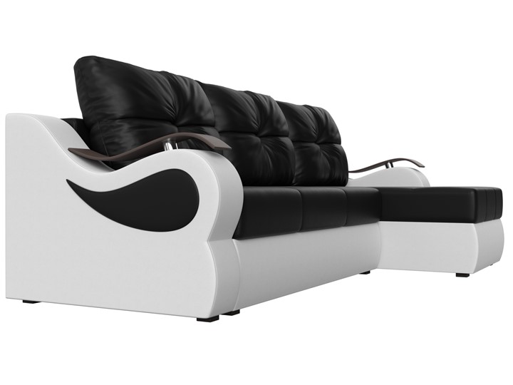 Угловой диван Меркурий, Черный/белый (экокожа) в Петропавловске-Камчатском - изображение 2