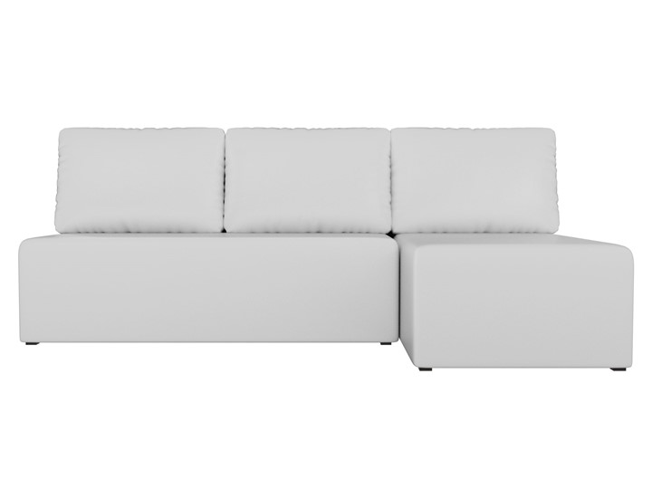 Угловой диван с оттоманкой Поло, Белый (экокожа) в Петропавловске-Камчатском - изображение 1