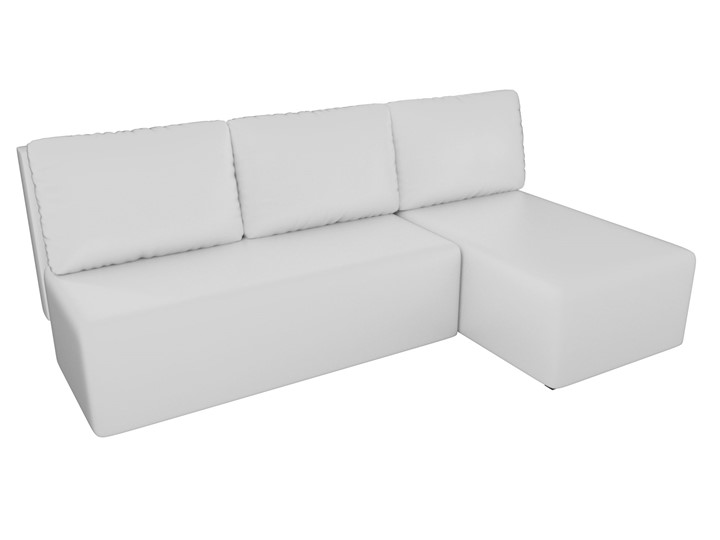 Угловой диван с оттоманкой Поло, Белый (экокожа) в Петропавловске-Камчатском - изображение 3