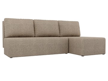 Угловой диван с оттоманкой Поло, Корфу 03 (рогожка) в Петропавловске-Камчатском