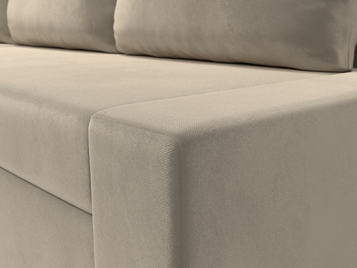 Угловой диван для гостиной Версаль, Бежевый/Коричневый (микровельвет) в Петропавловске-Камчатском - изображение 3