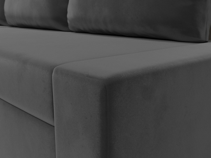 Угловой раскладной диван Версаль, Серый/Бежевый (велюр) в Петропавловске-Камчатском - изображение 3