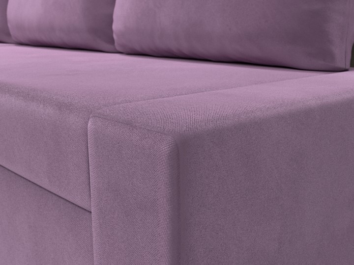 Угловой диван для гостиной Версаль, Сиреневый/Черный (микровельвет) в Петропавловске-Камчатском - изображение 3