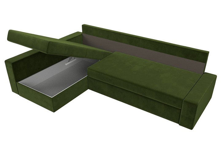 Угловой диван Версаль, Зеленый/Бежевый (микровельвет) в Петропавловске-Камчатском - изображение 6
