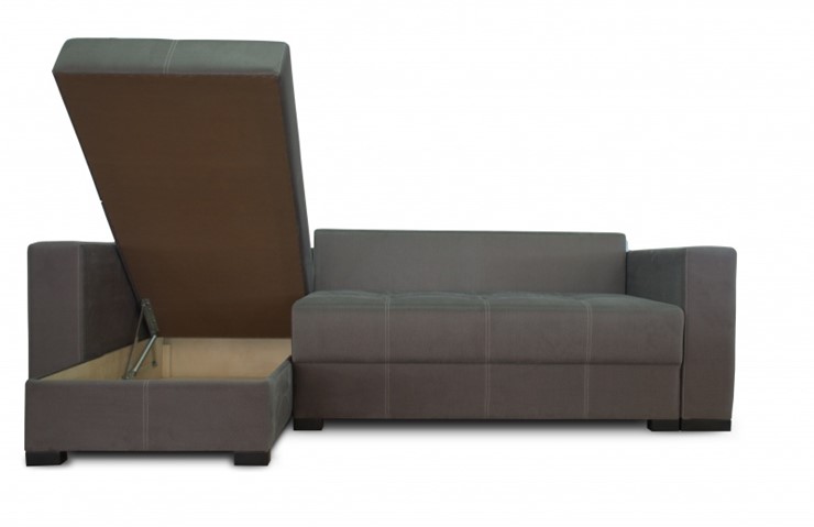 Угловой диван Fashion soft 210 (Uno grey + Brix latte) в Петропавловске-Камчатском - изображение 2