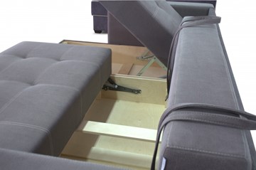 Угловой диван Fashion soft 210 (Uno grey + Brix latte) в Петропавловске-Камчатском - предосмотр 3