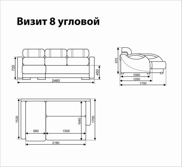 Угловой диван Визит 8 в Петропавловске-Камчатском - изображение 5
