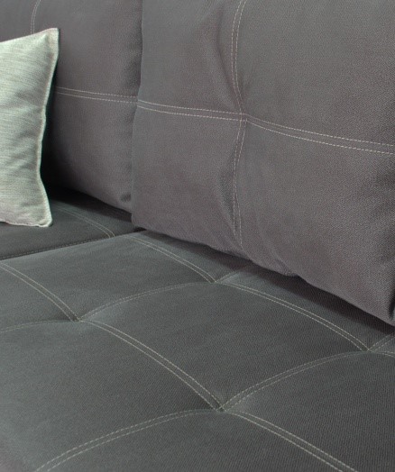 Угловой диван Fashion soft 210 (Uno grey + Brix latte) в Петропавловске-Камчатском - изображение 4