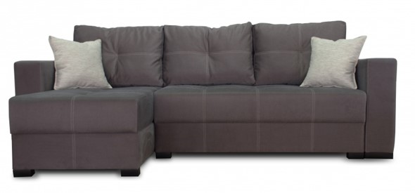 Угловой диван Fashion soft 210 (Uno grey + Brix latte) в Петропавловске-Камчатском - изображение