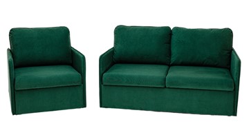 Комплект мебели Амира зеленый диван + кресло в Петропавловске-Камчатском