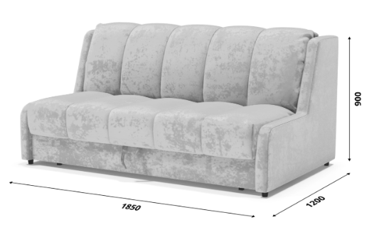 Прямой диван Аккордеон-Кровать 1,55 с каретной утяжкой, полоска (ППУ) в Петропавловске-Камчатском - изображение 5