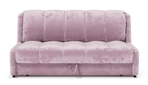 Прямой диван Аккордеон-Кровать 1,55 с каретной утяжкой, полоска (ППУ) в Петропавловске-Камчатском - изображение