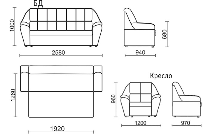 Прямой диван Блистер БД в Петропавловске-Камчатском - изображение 7