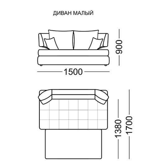 Прямой диван Бруно Элита 50Б малый в Петропавловске-Камчатском - изображение 2