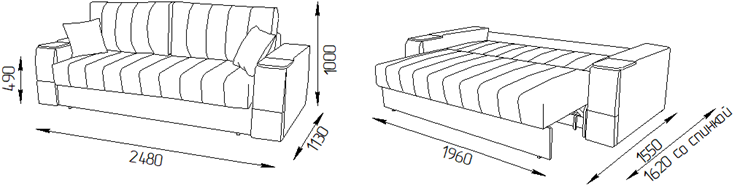 Прямой диван Камелот 4 (НПБ) в Петропавловске-Камчатском - изображение 6