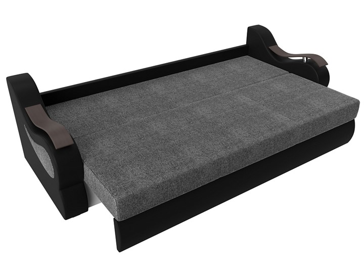 Прямой диван Меркурий еврокнижка, Серый/черный (рогожка/экокожа) в Петропавловске-Камчатском - изображение 5