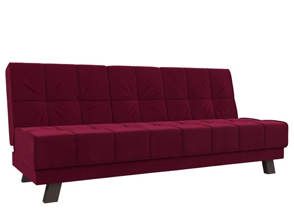 Прямой диван Винсент, Бордовый (микровельвет) в Петропавловске-Камчатском - изображение