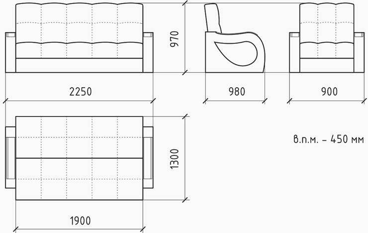 Прямой диван Лазурит 8 БД в Петропавловске-Камчатском - изображение 5
