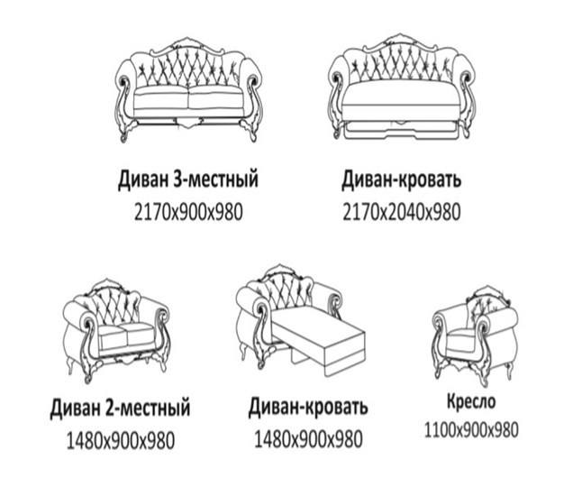 Малый диван Лувр X, ДМ2 в Петропавловске-Камчатском - изображение 2