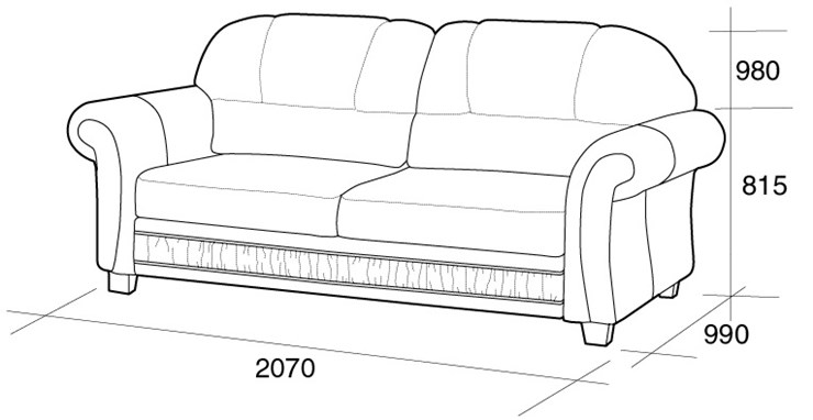 Прямой диван София 3Т в Петропавловске-Камчатском - изображение 4
