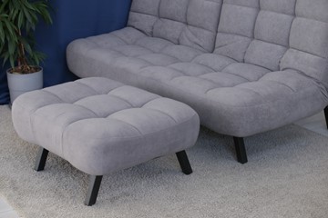 Комплект мебели Абри цвет серый диван + пуф опора металл в Петропавловске-Камчатском