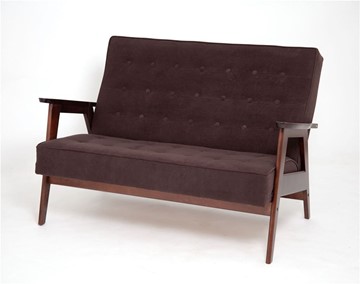 Прямой диван Ретро, двухместный (темный тон / RS32 - коричневый) в Петропавловске-Камчатском - предосмотр