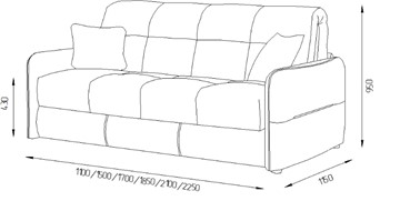 Прямой диван Токио 2 150 (ППУ) в Петропавловске-Камчатском - предосмотр 6