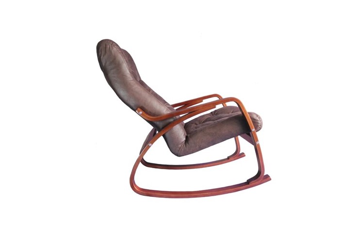 Кресло-качалка Гранд, замша шоколад в Петропавловске-Камчатском - изображение 1