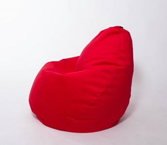 Кресло-мешок Груша малое, велюр однотон, красное в Петропавловске-Камчатском - предосмотр 1
