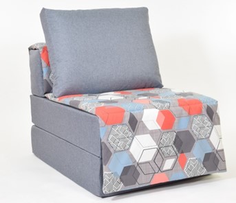 Бескаркасное кресло-кровать Харви, серый - геометрия в Петропавловске-Камчатском