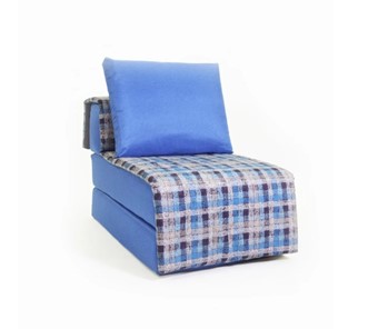 Бескаркасное кресло-кровать Харви, синий - квадро в Петропавловске-Камчатском - предосмотр
