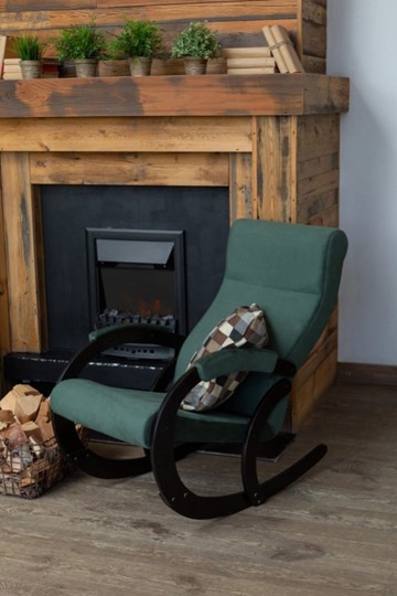 Кресло-качалка в гостиную Корсика, ткань Amigo Green 34-Т-AG в Петропавловске-Камчатском - изображение 7