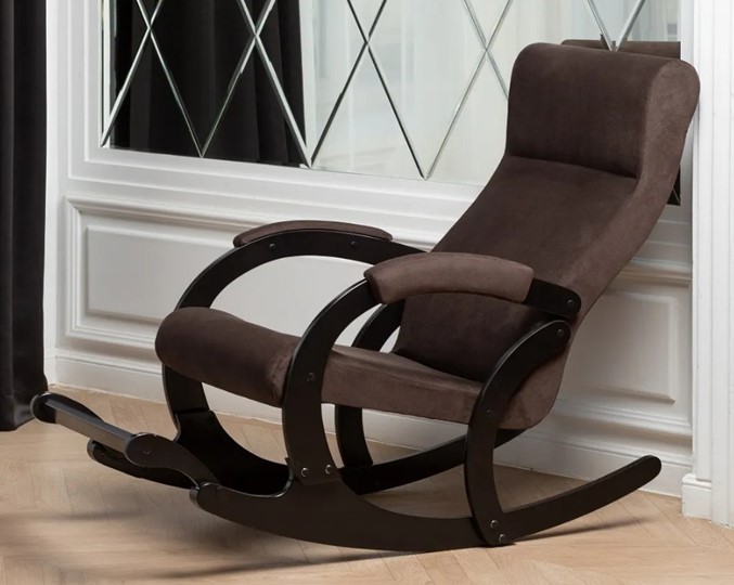 Кресло-качалка в гостиную Марсель, ткань Amigo Coffee 33-Т-AC в Петропавловске-Камчатском - изображение 4