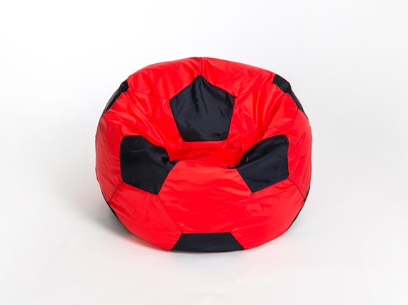 Кресло-мешок Мяч большой, красно-черный в Петропавловске-Камчатском - изображение
