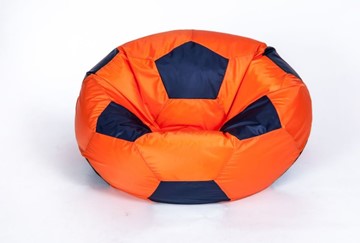 Кресло-мешок Мяч большой, оранжево-черный в Петропавловске-Камчатском