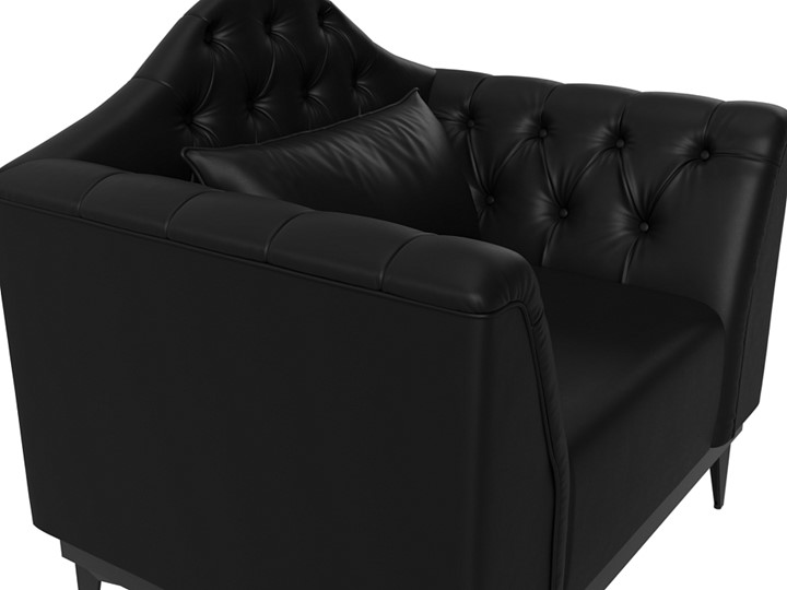 Кресло на ножках Флорида, черный (Экокожа) НПБ в Петропавловске-Камчатском - изображение 3