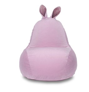 Кресло-игрушка Зайка (короткие уши), розовый в Петропавловске-Камчатском